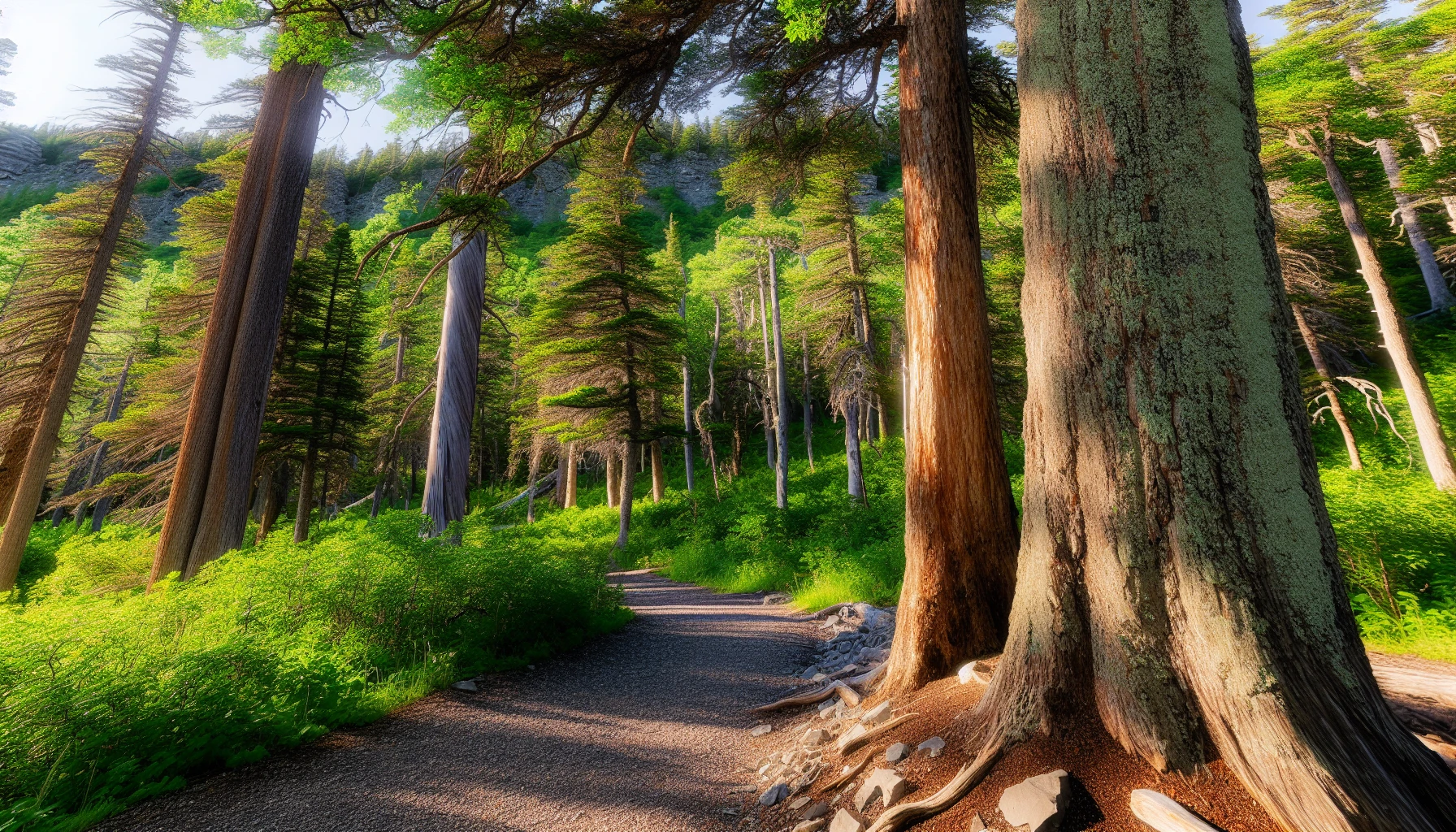 Hiking trail in a national park