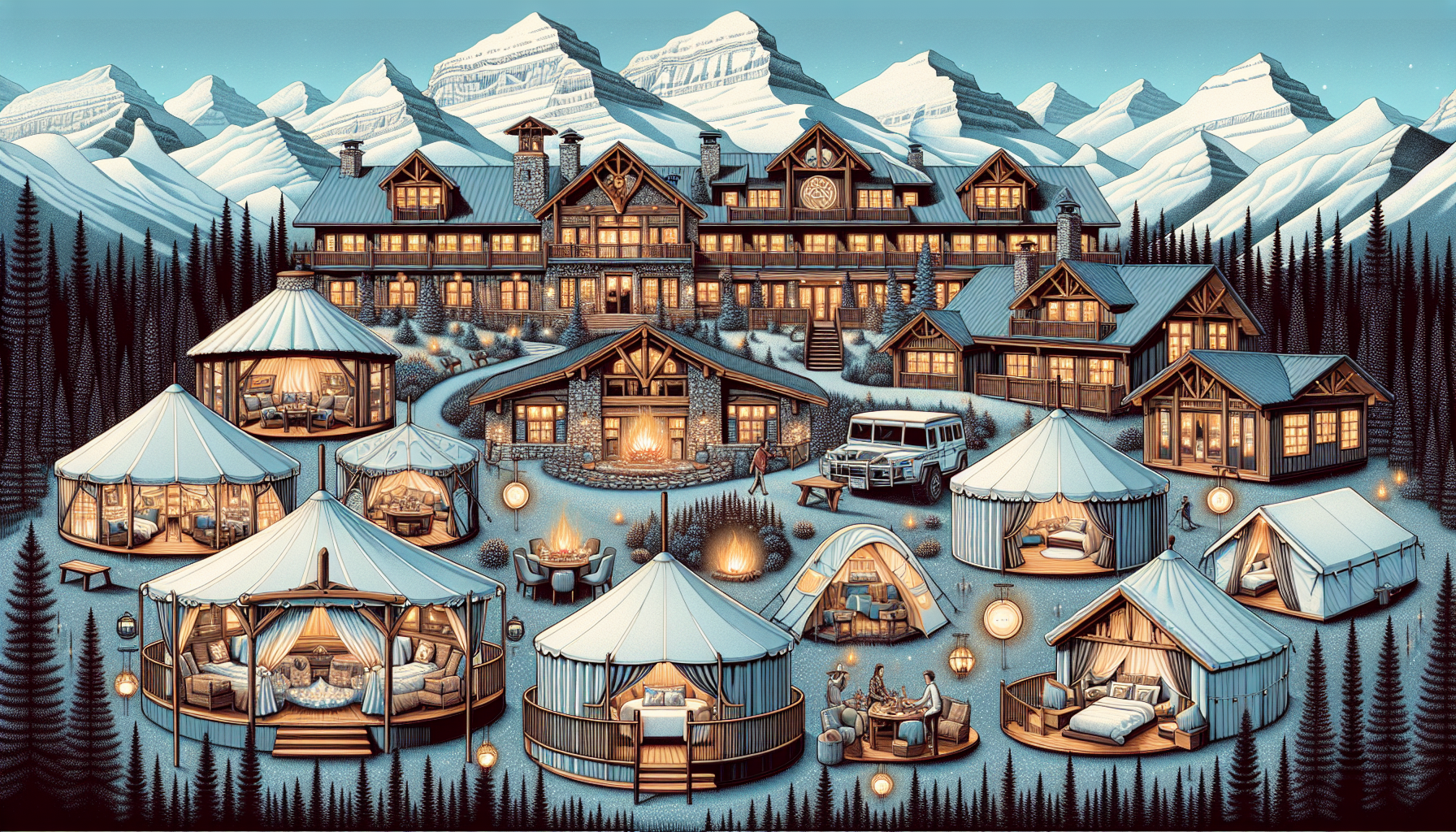 Luxurious accommodations at Mount Engadine Lodge